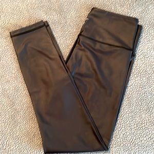 Zyia Black Metallic Leggings